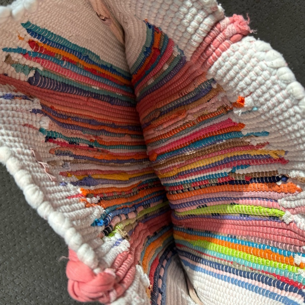 Urban Outfitters Ecote 100% Hand Woven Colorful Boho Braided Straps Tote - Picture 10 of 10